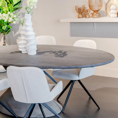 Eettafel Nemo | Grijs Mangohout