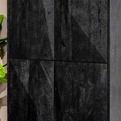 Opbergkast Onyx | Zwart Mangohout | 4 deuren