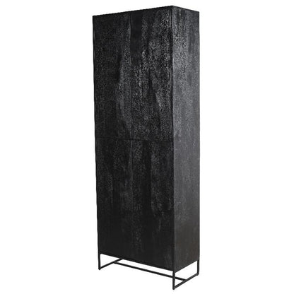 Opbergkast Onyx | Zwart Mangohout | 4 deuren