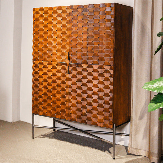 Opbergkast Paola | Mahonie Mangohout | 130 cm