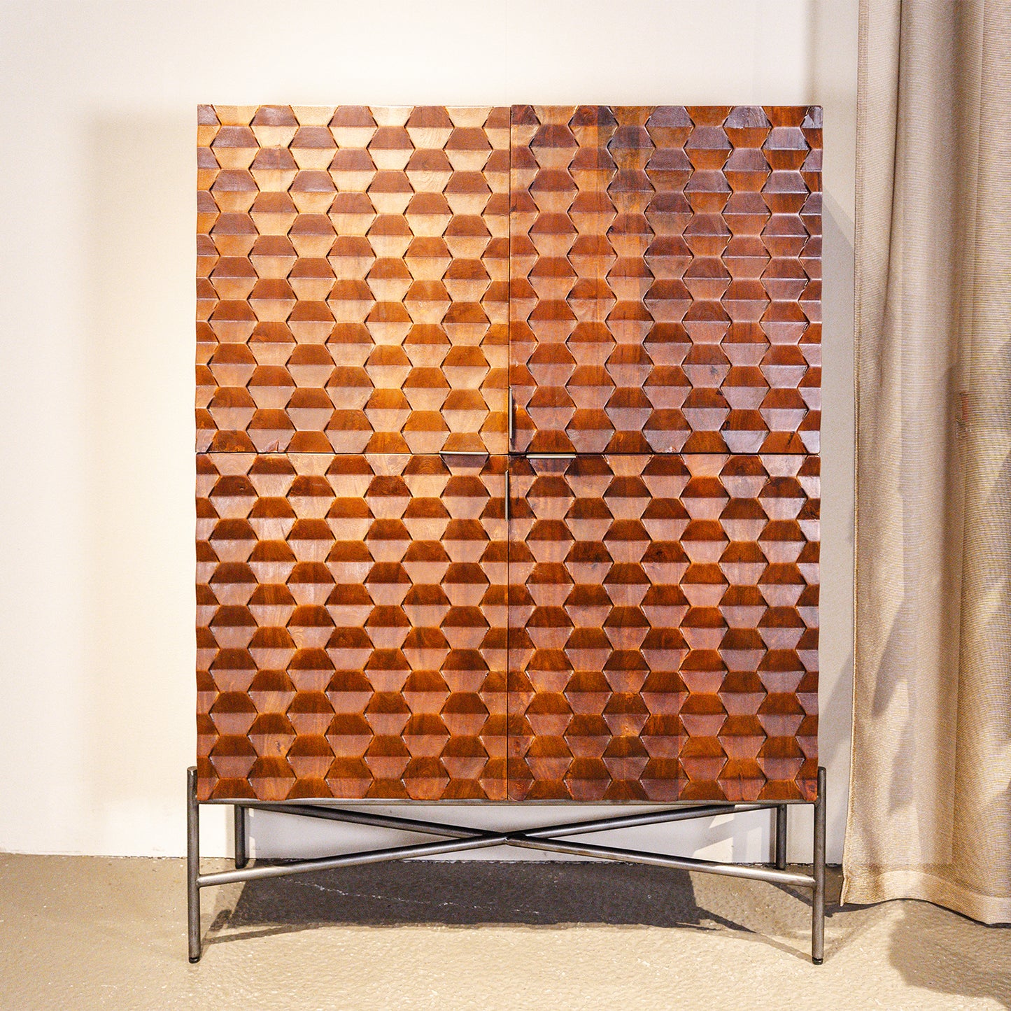 Opbergkast Paola | Mahonie Mangohout | 130 cm