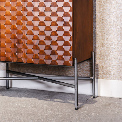 Opbergkast Paola | Mahonie Mangohout | 90 cm