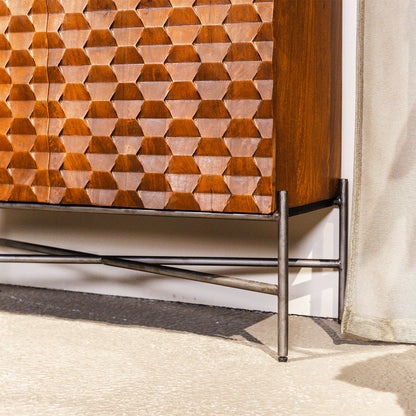 Opbergkast Paola | Mahonie Mangohout | 130 cm