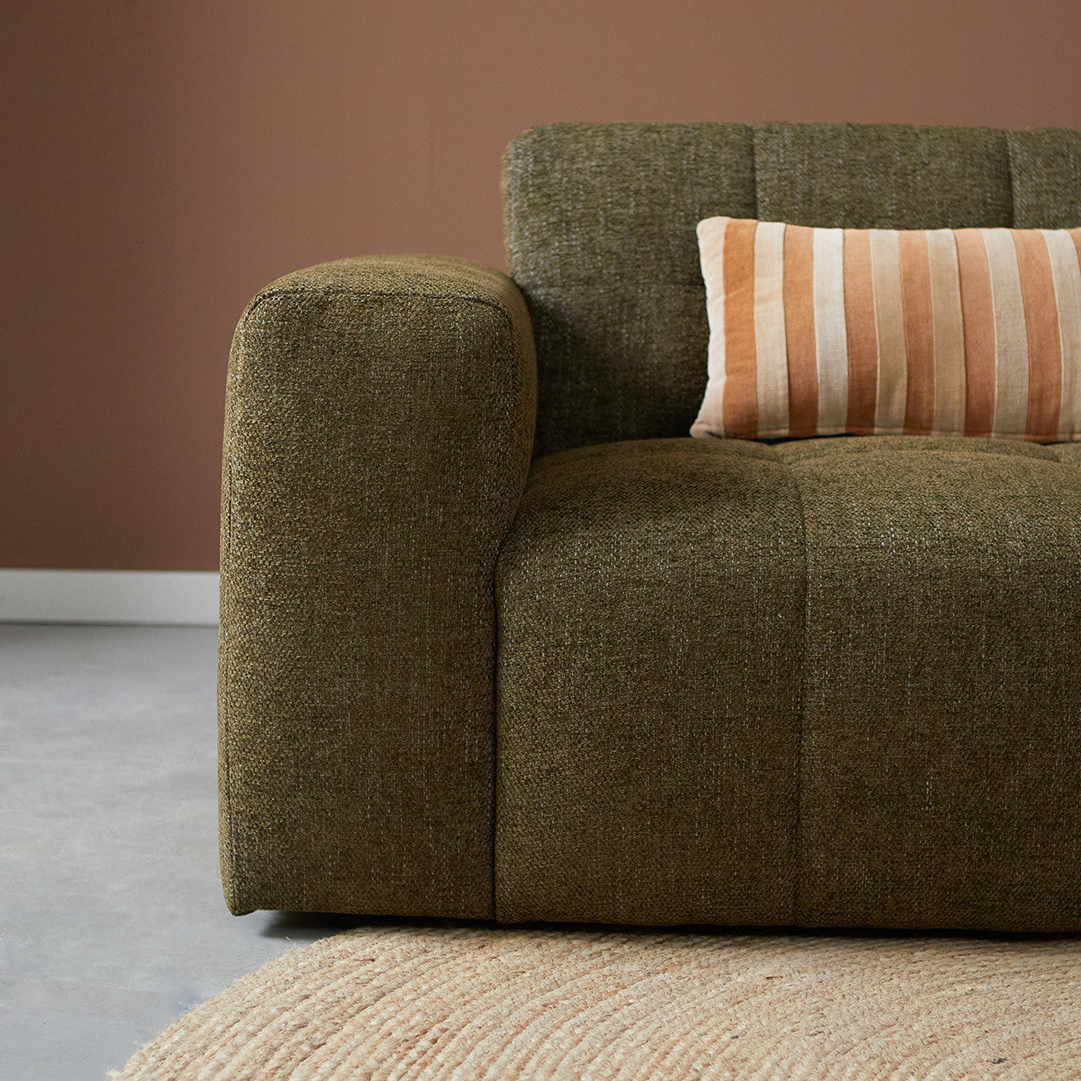 Hoekbank Wave | Groen Stof