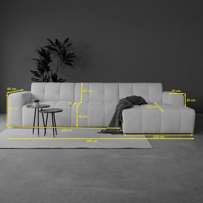 Hoekbank Wave | Beige Stof