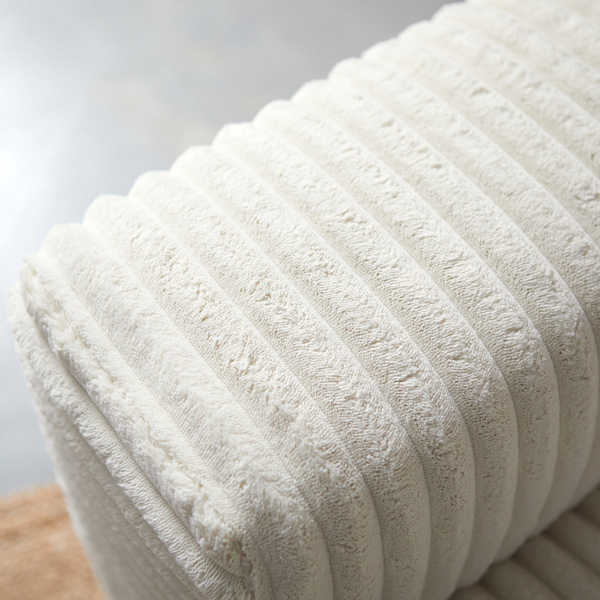 Hoekbank Uno | Beige Ribstof