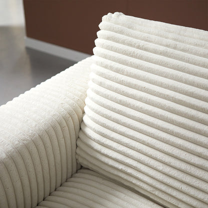 Hoekbank Uno | Beige Ribstof