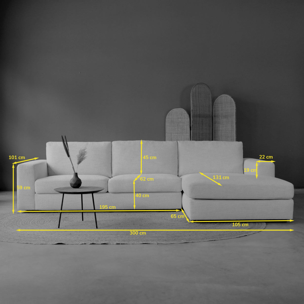 Hoekbank Uno | Wit Modesto