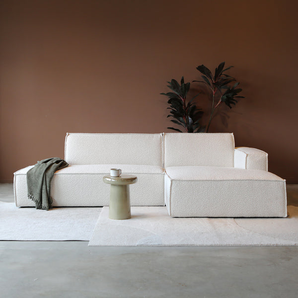 Hoekbank Enzo | Naturel Bouclé