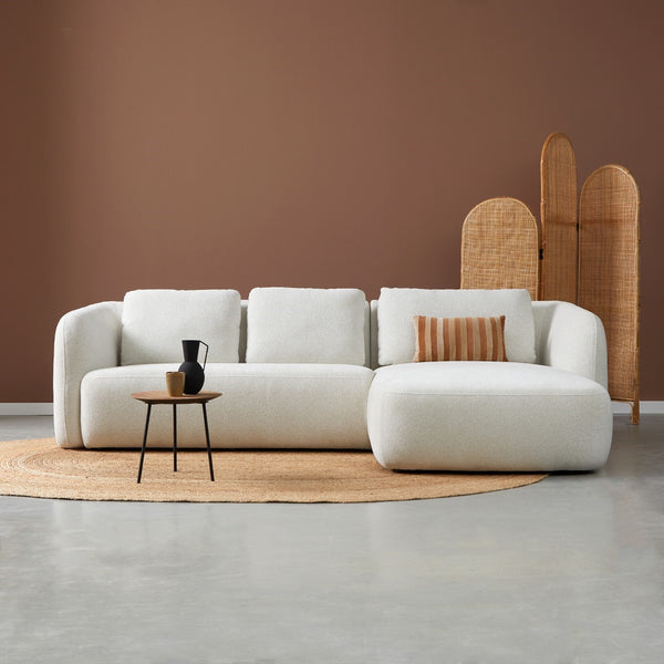 Hoekbank Cloud | Wit Stof | Chaise Longue