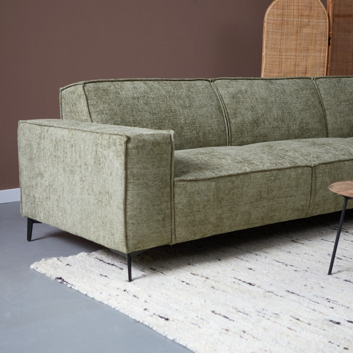 Hoekbank River | Stof Groen