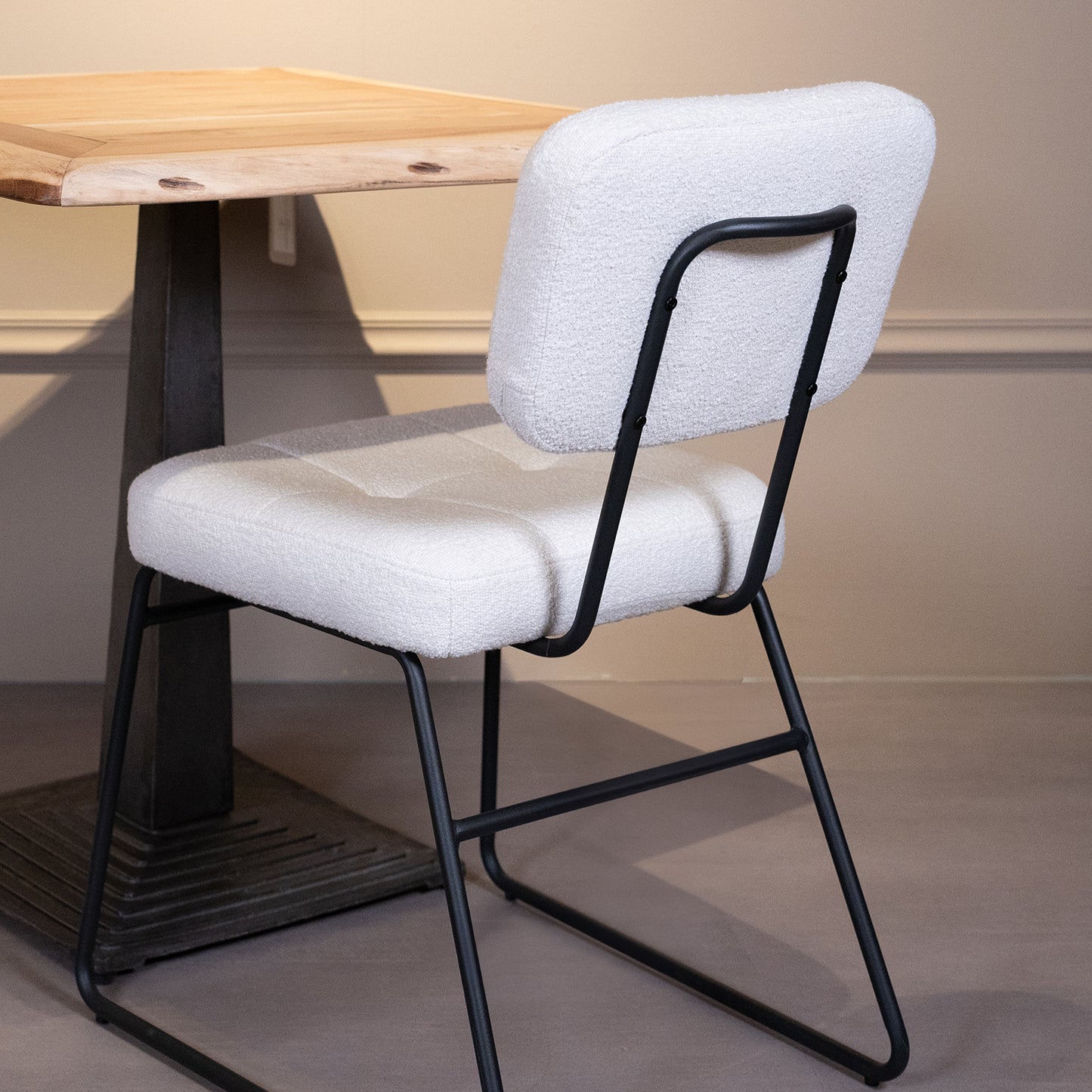 Eetkamerstoel Padola | Wit Stof