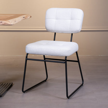 Eetkamerstoel Padola | Wit Stof