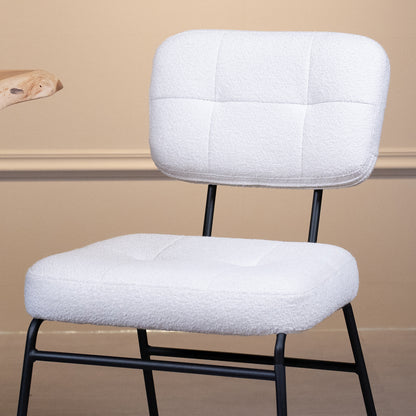 Eetkamerstoel Padola | Wit Stof