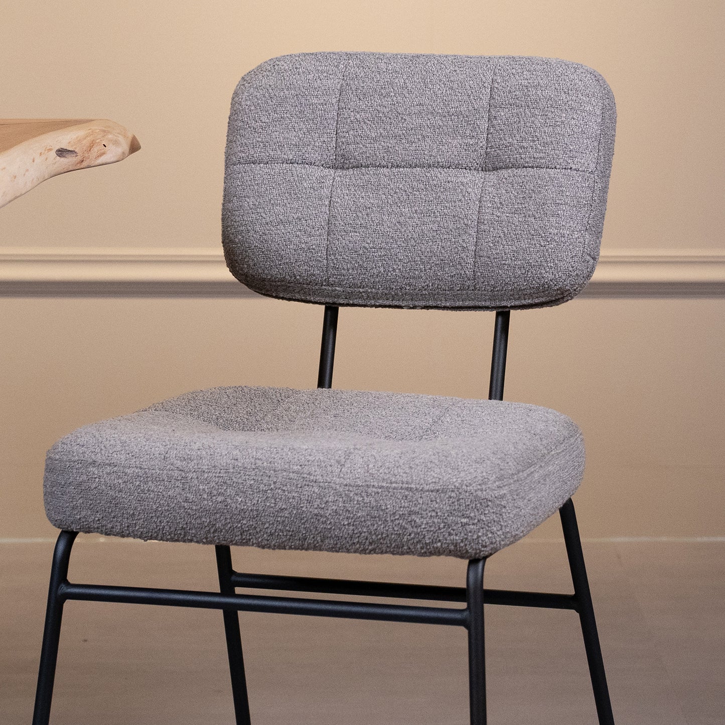 Eetkamerstoel Padola | Grijs Stof