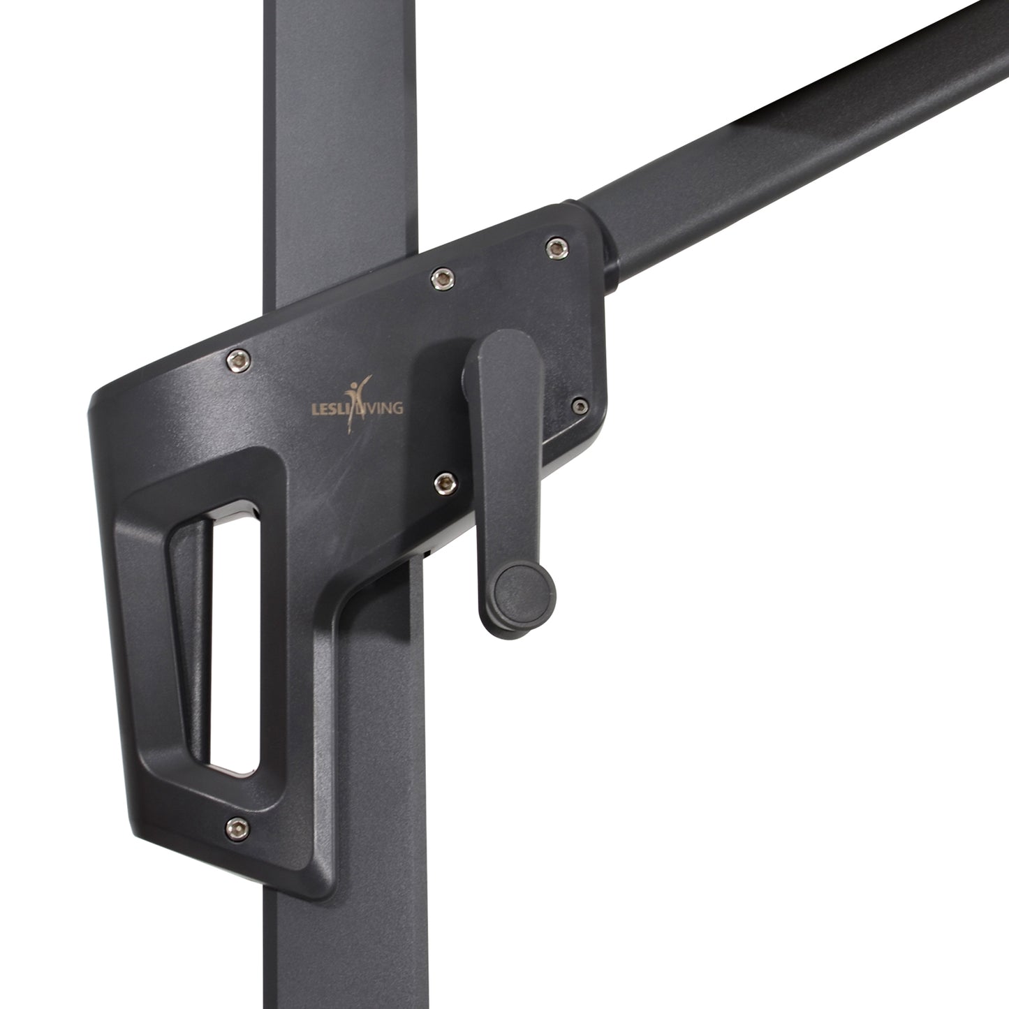 Zweefparasol Virgo | Grijs | Met Volant | Ø3,5 Meter | Rond