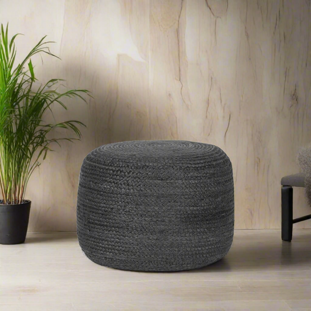 Poef Jute | Grijs Jute