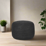 Poef Jute | Zwart Jute