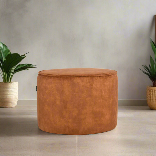 Poef Tibo | Geel Velvet