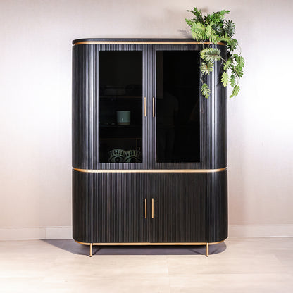 Buffetkast Rivello | Zwart Mangohout