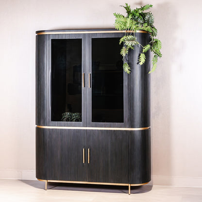 Buffetkast Rivello | Zwart Mangohout