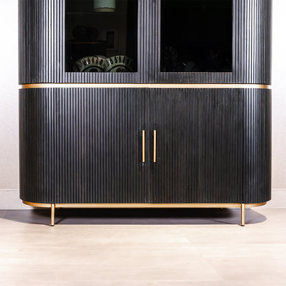 Buffetkast Rivello | Zwart Mangohout