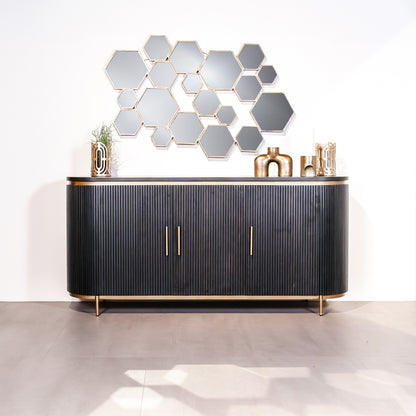 Dressoir Rivello | Zwart Mangohout