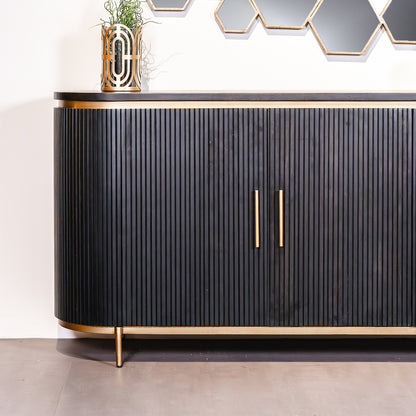 Dressoir Rivello | Zwart Mangohout