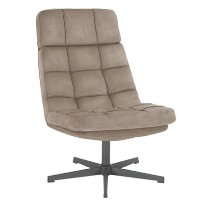 Draaifauteuil Alvar | Taupe Micro Suède