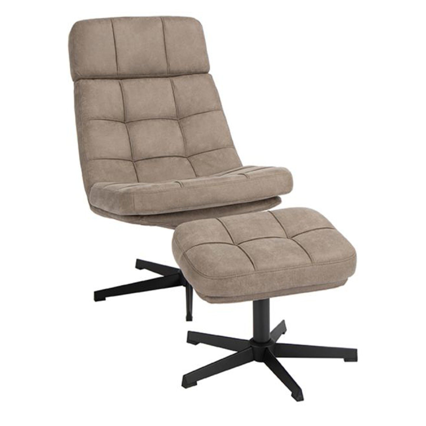 Draaifauteuil Alvar | Taupe Micro Suède
