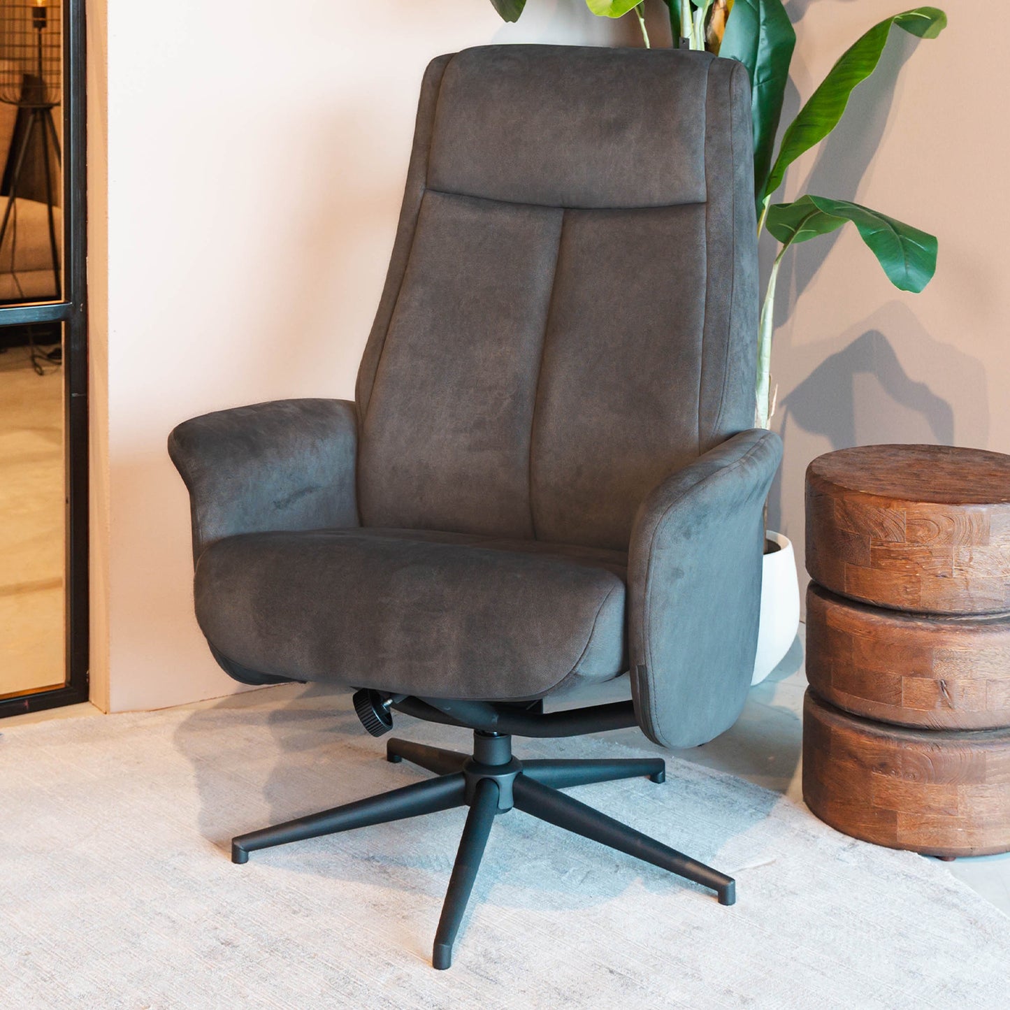 Relaxfauteuil Bergen | Antraciet Cosmo