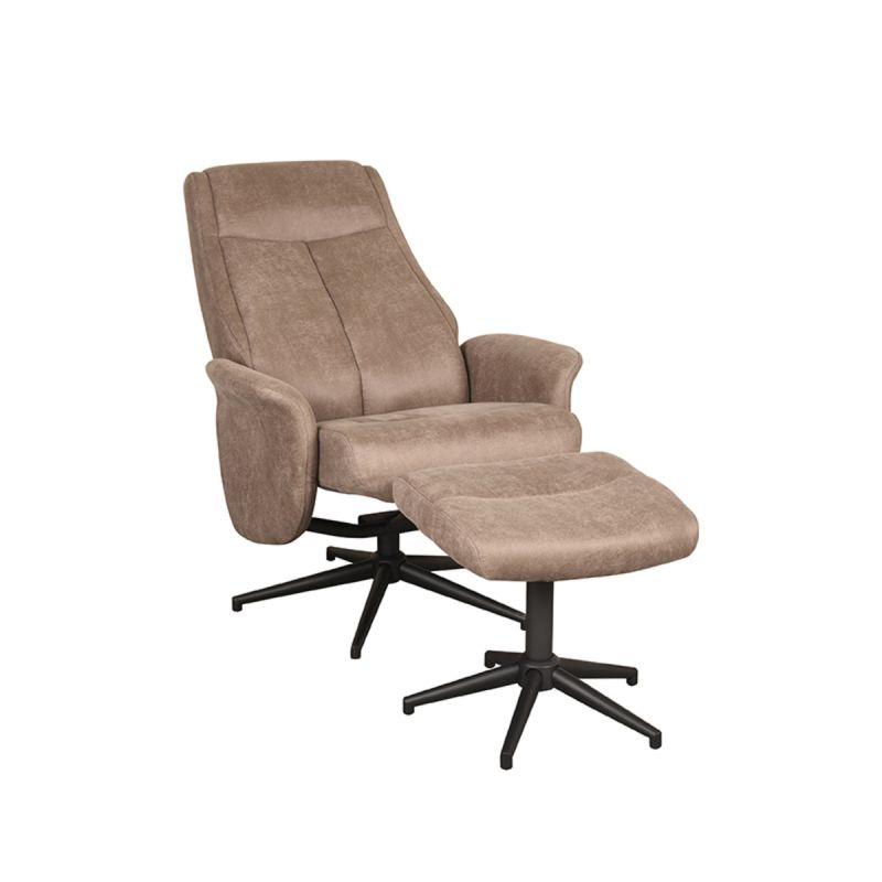 Relaxfauteuil Bergen | Taupe Micro Suede