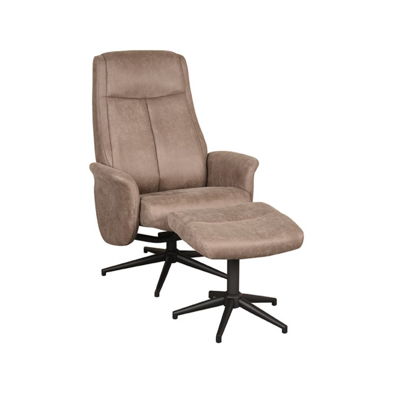 Relaxfauteuil Bergen | Taupe Micro Suede