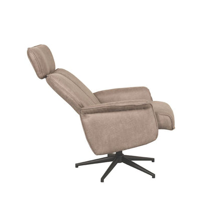 Relaxfauteuil Verdal | Taupe Micro Suede
