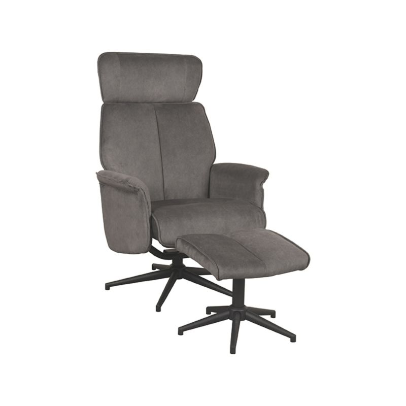 Relaxfauteuil Verdal | Grijs Micro Suede