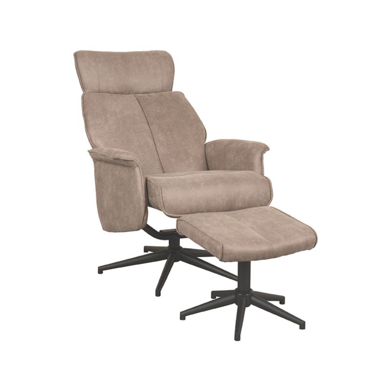 Relaxfauteuil Verdal | Taupe Micro Suede