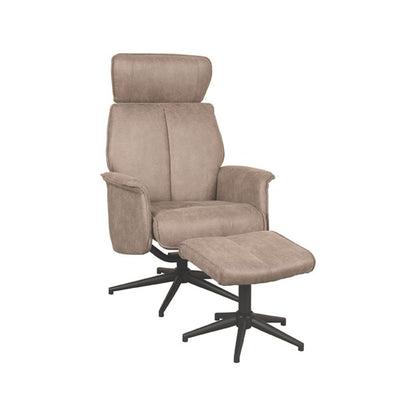 Relaxfauteuil Verdal | Taupe Micro Suede
