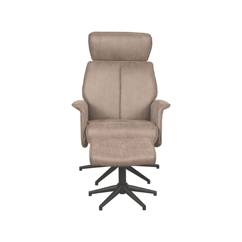 Relaxfauteuil Verdal | Taupe Micro Suede