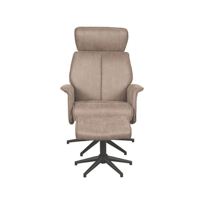 Relaxfauteuil Verdal | Taupe Micro Suede