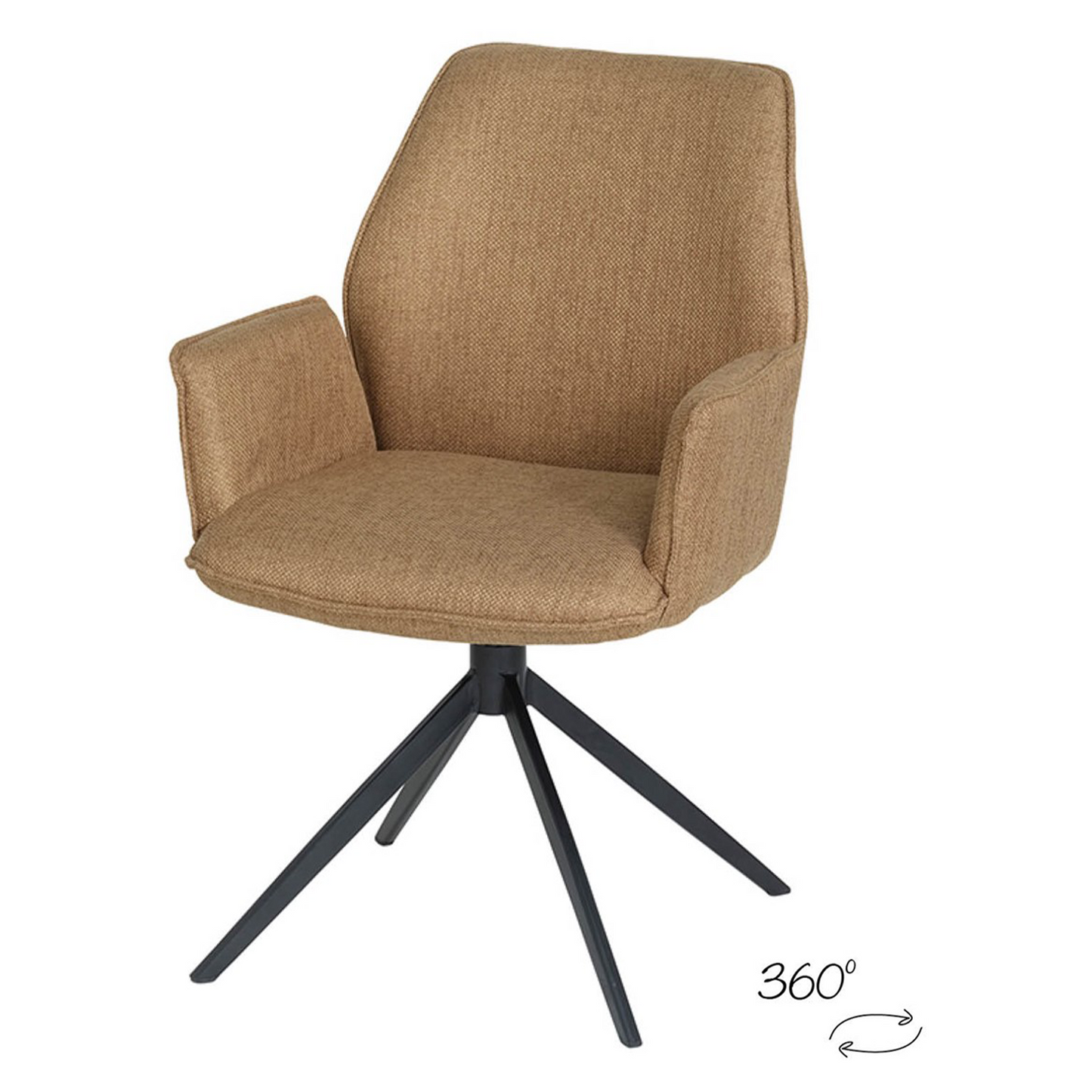 Eetkamerstoel Revi | Bruin Stof