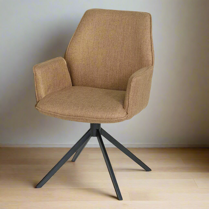 Eetkamerstoel Revi | Bruin Stof