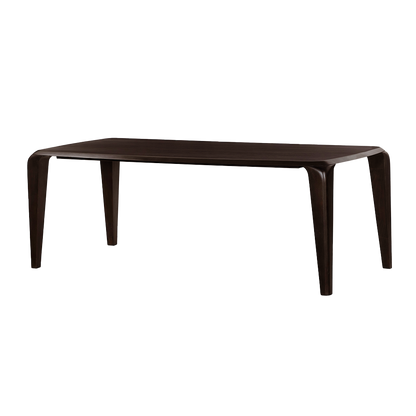 Eettafel Ronta | Bruin — Zijaanzicht - witfoto