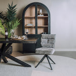 Eetkamerstoel Rosora | Zonder armleuning | Grijs Stof