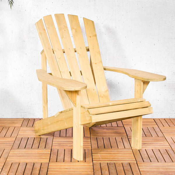 Loungestoel Canadian | Naturel Dennenhout