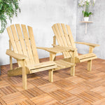 Loungestoelset Canadian | Naturel Dennenhout