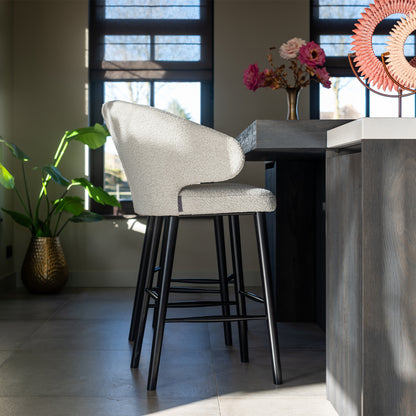 Barstoel Indigo | Wit Bouclé