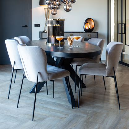 Eetkamerstoel Darby | Khaki Velvet