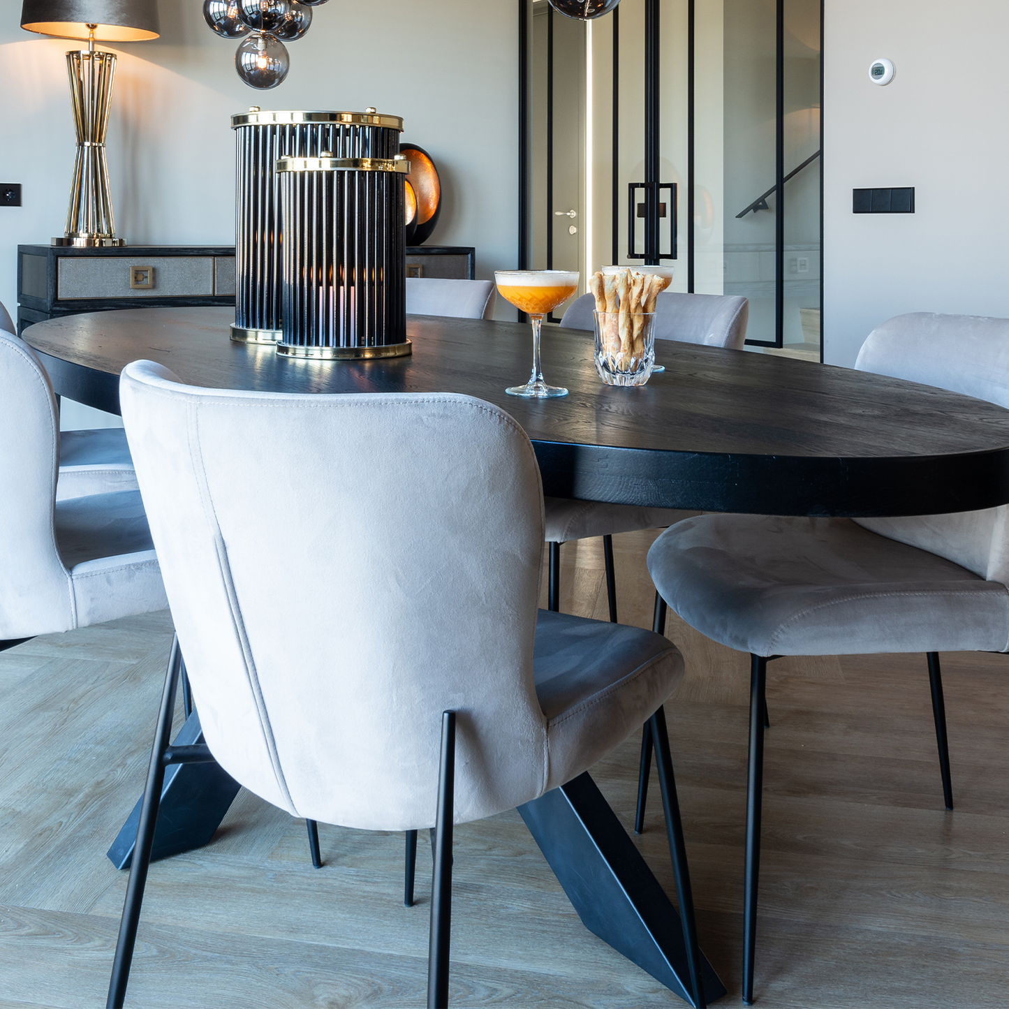 Eetkamerstoel Darby | Khaki Velvet