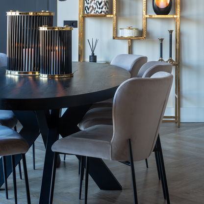 Eetkamerstoel Darby | Khaki Velvet