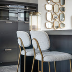 Barkruk Xenia | Kookeiland of Bartafel | Wit Bouclé